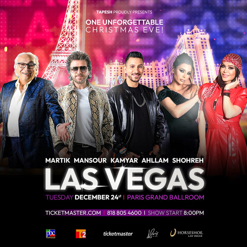 Martik, Mansour, Shohreh, Kamyar, Ahllam event · Tue, December 24