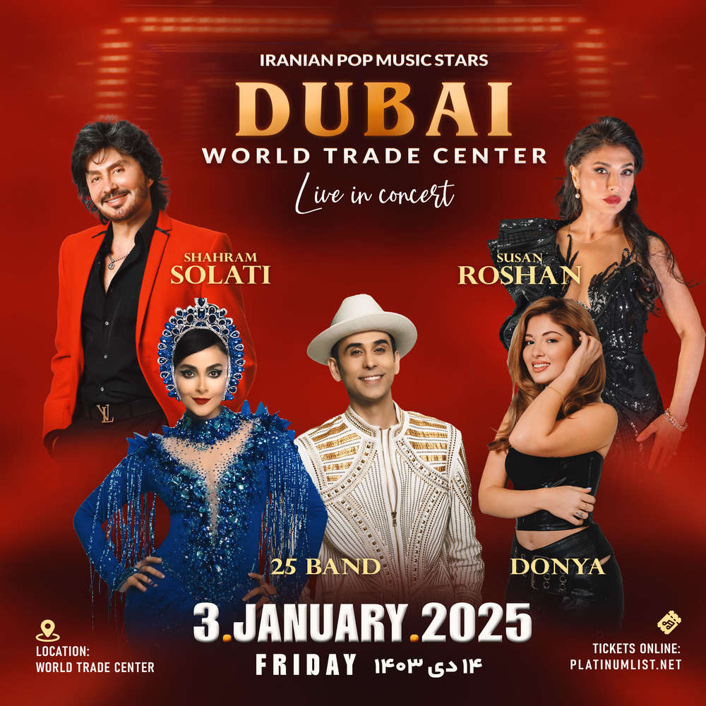 Shahram Solati, Donya, 25 Band, Susan Roshan event · Fri, January 3 ...